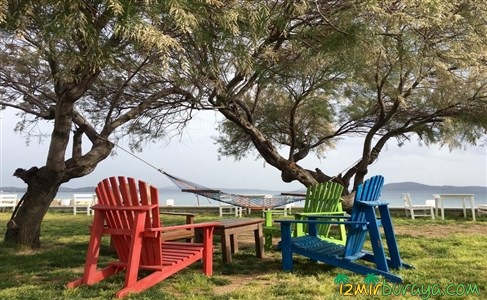 urla aren beach plaj girişi ve açık büfe kahvaltı